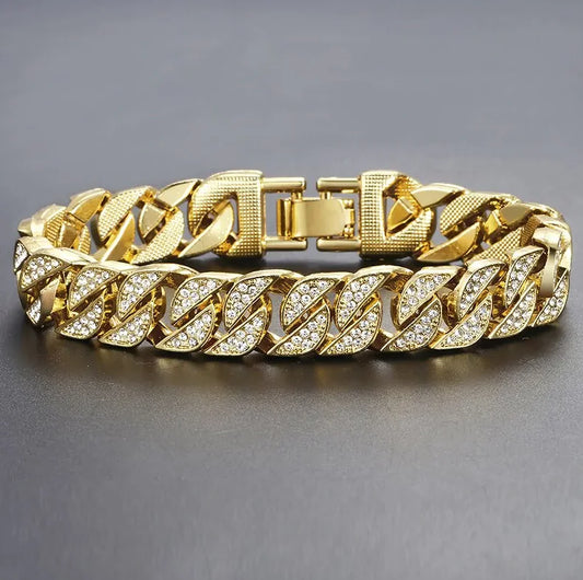 Gold Miami Chain Bracelet