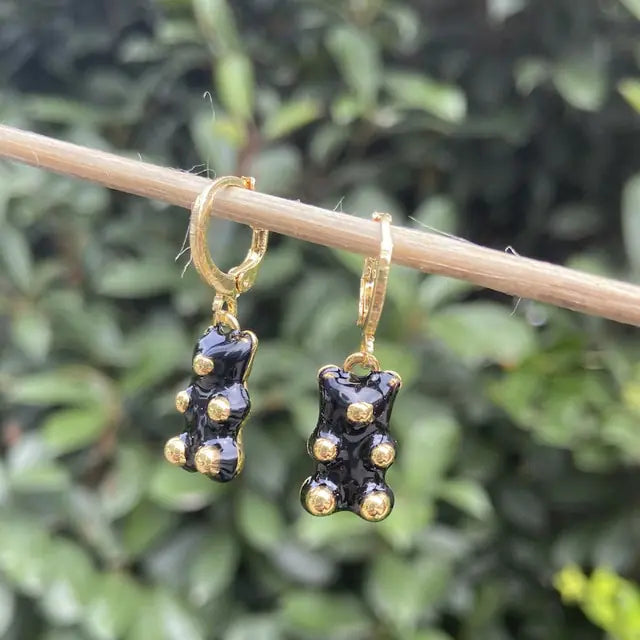 Cute Acrylic Gummy Bear Dangle Earrings