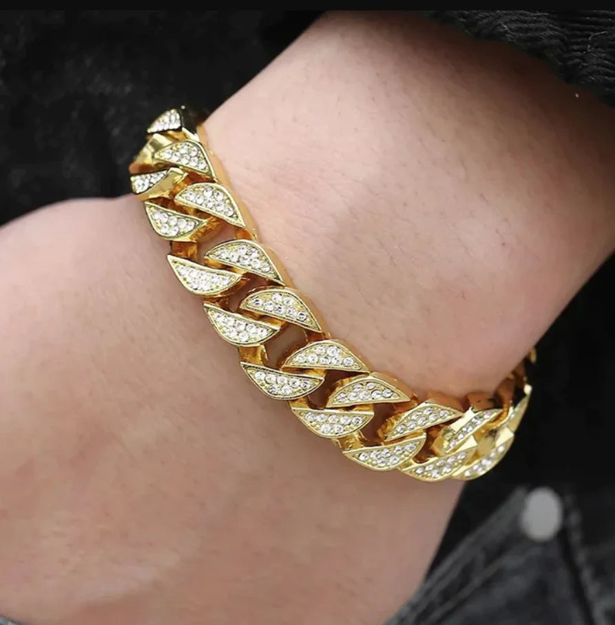 Gold Miami Chain Bracelet