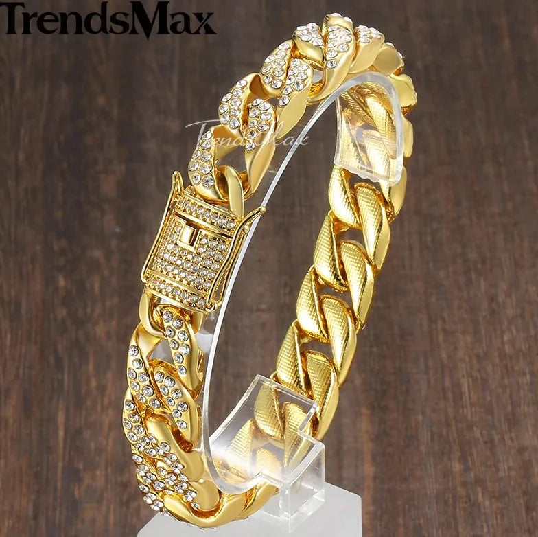 Gold Miami Chain Bracelet